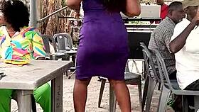 sweet babe enjoys outdoor public adventures with playful touches