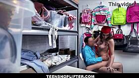 The hot brunette shoplifter agrees to a deal with the guard in exchange for no charges - selina bentz juan largo