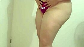 The mexicana latina milf secretary takes off all her clothes. She shows her panties and records her ano and vagina.