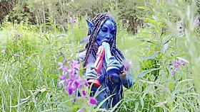 avatar monika fox big prolapse hard dildo anal and pussy fuck squirt in nature free