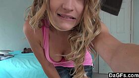 Blonde Babe Has Intense Orgasm