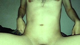 Masturbating in Bed with Big Cock Focus