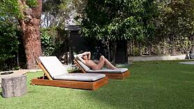 SLUTTY BRITISH BABE LOVES SUNBATHING NAKED AND SUCKING COCK! - LILY PHILLIPS