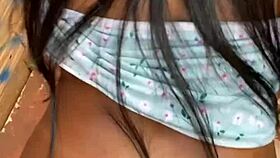 a brazilian novinha fucks outdoors in the favela behind the wall