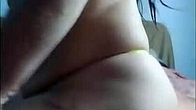 Old woman rides until cum from young guy