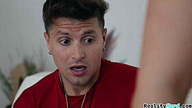 teen blondie with huge booty and big boobs sucks dick and gets fucked doggy style