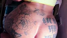 Hot brunette milf gets hardcore creampied while fucking on swing chair!