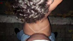 Who saw the skinny blonde with monster cock on the public bridge?