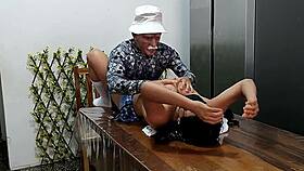 OLD DIRTY-ASS FUCKING A STUDENT WHO MAKES A PASS AT HIM AND DOESNT LET THE OPPORTUNITY PASS HIM BY