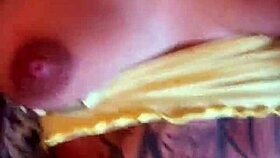 Hot brunette milf gets hardcore creampied while fucking on swing chair!