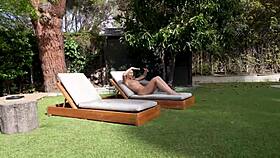 SLUTTY BRITISH BABE LOVES SUNBATHING NAKED AND SUCKING COCK! - LILY PHILLIPS