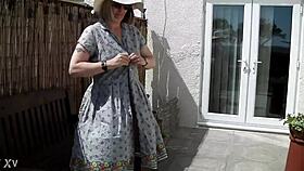 Naughty Girl Getting Naked in the Garden