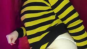 Girl excited by nudes approaches with plug in ass p2