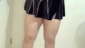 The mexicana latina milf secretary takes off all her clothes. She shows her panties and records her ano and vagina.