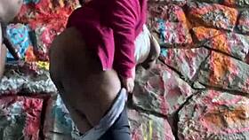 sexy bbw remi gets creampied in a tunnel