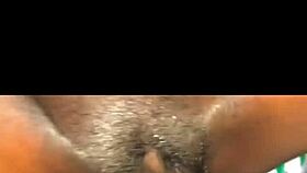 Ebony babe with big pussy gets creampied in quick hardcore session.