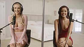 Redhead Babe VANNA BARDOT & Gorgeous Blonde EMMA HIX Kiss Passionately