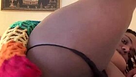 Homemade Ebony Squirt Solo With Dildo