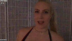 The slut endures face fucking and pissing