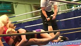 Bigtits European Babe Wrestles A Busty Dyke!