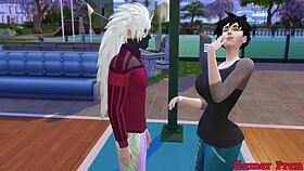 hinata and friends play strip game, madara teases videl, unexpected cum shower happens