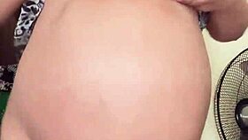 Horny Pregnant Maid Couldnt Resist Ang Started Showing Her Big Boobs And Hairy Pussy On Camera When She Was Home Alone