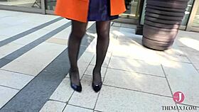 Beautiful wife picked up for nakadashi climax