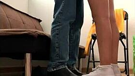 Nataly, the horny Argentinian teen with perfect body, skips classes to passionately fuck her professor in a voyeur hidden cam setting.