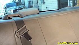 Beautiful blondes having fun in the taxi