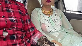 Romantic first time sex in car with beautiful indian
