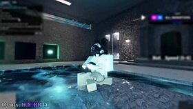 did being alone in the indoor pool with a shy girl turn into rough fuck sex?