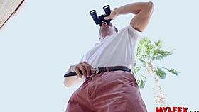 Peeping The Next Door Milf