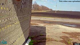 I-I helped my friend cum on wet panties outdoors