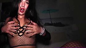 horny tranny in lingerie sucks dick before anal sex