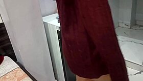 asian babe gets oiled and fucked backstage