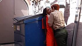 Lesbians licking wet hairy pussies roughly in prison for first time