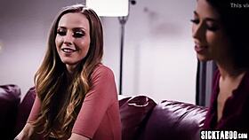 Two women kiss passionately together