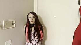 horny young babe comes home late and horny man catches her and fucks both her holes with his big cock