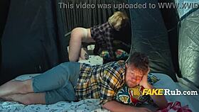 redhead best friend cheats outdoors