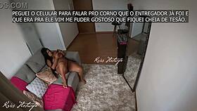 Entregado de agua me fez gozar gostoso continuei com tesao e chamei corno para me fuder gostoso 😈