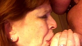 Granny Performs Cumshow With Deepthroat And Blowjob.