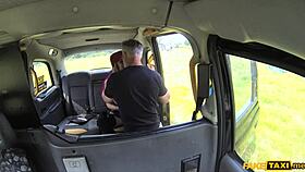 Fetish chick gets ass fucked in backseat