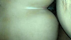 Intense anal fucking with dildo in gaping ass, she takes only half the toy