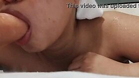 Chubby bliss, watch this busty beauty's daring dildo fun