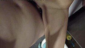 Can this horny milf's bathroom blowjob blow your mind?