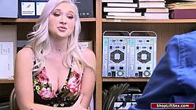 Teen Shoplifter Gives Officer A Blowjob