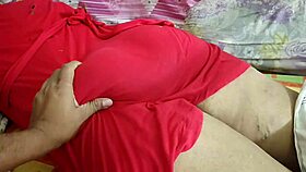 Wild Hot Desi Girlfriend In Red - Hot Body Massage
