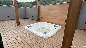 beautiful real estate agent closes deal