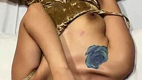 intense double penetration with dildo and cock leaves me overwhelmed with pleasure