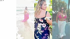 Fat blonde bbw milf masturbates her huge saggy tits and wet pussy!